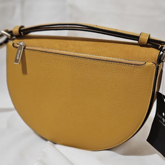 NWT Kate Spade crossbody bag Suede Mixet mat Luna - Picture 4 of 9